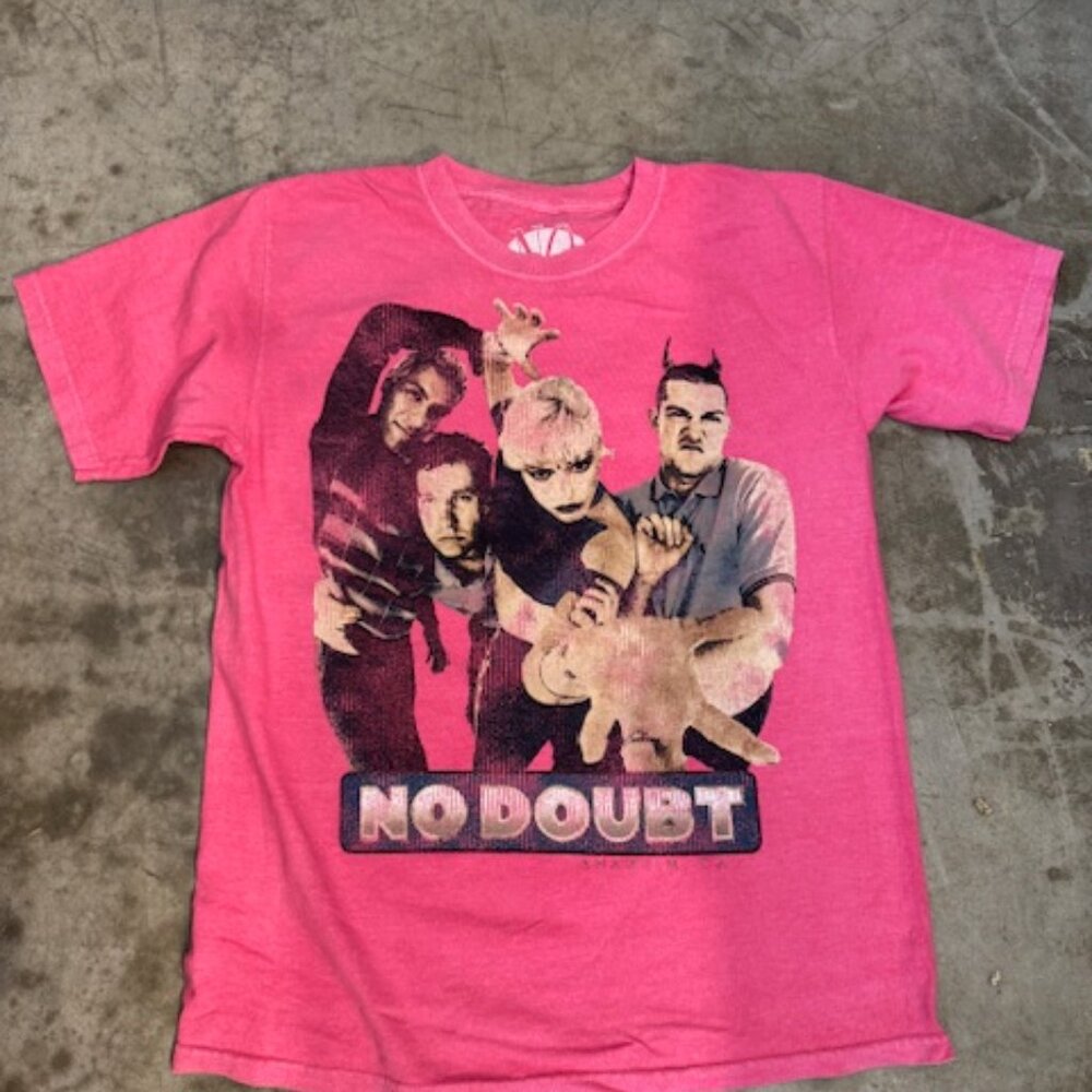 No Doubt band woman's t-shirt pink vintage wash new w/o tags 100% cotton